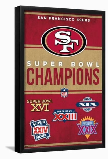 NFL San Francisco 49ers - Champions 23-Trends International-Framed Poster