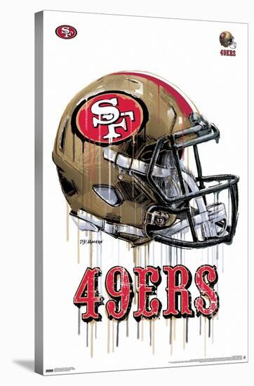 NFL San Francisco 49ers - Drip Helmet 20-Trends International-Stretched Canvas