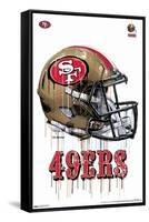 NFL San Francisco 49ers - Drip Helmet 20-Trends International-Framed Stretched Canvas