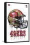 NFL San Francisco 49ers - Drip Helmet 20-Trends International-Framed Stretched Canvas