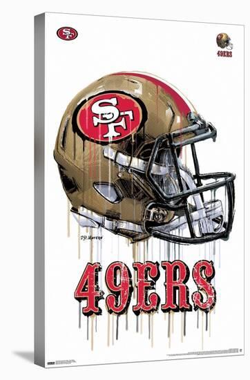 NFL San Francisco 49ers - Drip Helmet 20-Trends International-Stretched Canvas