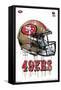 NFL San Francisco 49ers - Drip Helmet 20-Trends International-Framed Stretched Canvas