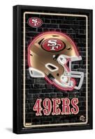 NFL San Francisco 49ers - Neon Helmet 23-Trends International-Framed Poster