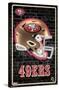 NFL San Francisco 49ers - Neon Helmet 23-Trends International-Stretched Canvas