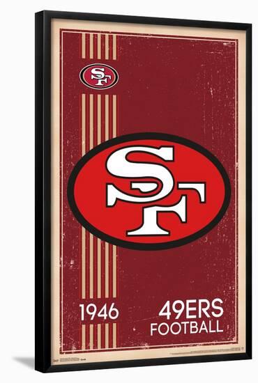 NFL San Francisco 49ers - Retro Logo 14-Trends International-Framed Poster