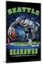 NFL Seattle Seahawks - End Zone 17-Trends International-Mounted Poster