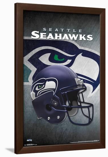 NFL: Seattle Seahawks- Helmet Logo-null-Framed Poster