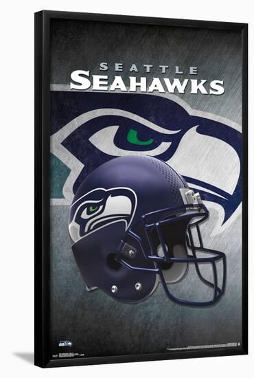 NFL: Seattle Seahawks- Helmet Logo-null-Framed Poster
