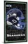 NFL Seattle Seahawks - Neon Helmet 23-Trends International-Mounted Poster