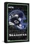 NFL Seattle Seahawks - Neon Helmet 23-Trends International-Framed Stretched Canvas