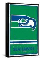 NFL Seattle Seahawks - Retro Logo 15-Trends International-Framed Stretched Canvas