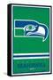 NFL Seattle Seahawks - Retro Logo 15-Trends International-Framed Stretched Canvas