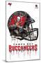 NFL Tampa Bay Buccaneers - Drip Helmet 20-null-Mounted Standard Poster