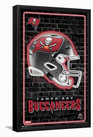 NFL Tampa Bay Buccaneers - Neon Helmet 23-Trends International-Framed Poster