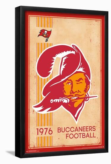 NFL Tampa Bay Buccaneers - Retro Logo 14-Trends International-Framed Poster