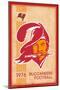 NFL Tampa Bay Buccaneers - Retro Logo 14-Trends International-Mounted Poster