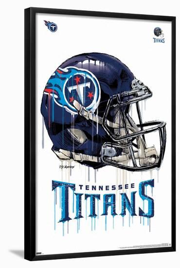 NFL Tennessee Titans - Drip Helmet 20-null-Framed Standard Poster