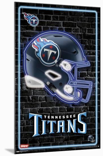 NFL Tennessee Titans - Neon Helmet 23-Trends International-Mounted Poster