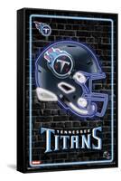 NFL Tennessee Titans - Neon Helmet 23-Trends International-Framed Stretched Canvas