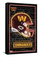 NFL Washington Commanders - Neon Helmet 23-Trends International-Framed Stretched Canvas