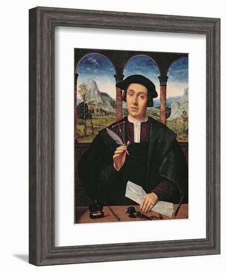 Ng 2273 Portrait of a Man, C.1510-20 (Panel)-Quentin Massys-Framed Giclee Print