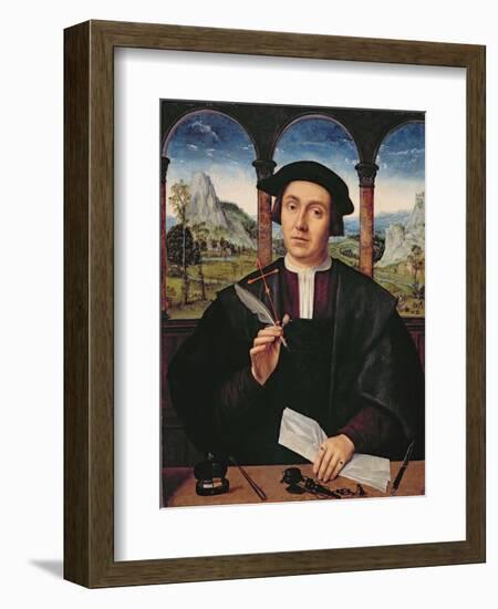 Ng 2273 Portrait of a Man, C.1510-20 (Panel)-Quentin Massys-Framed Giclee Print