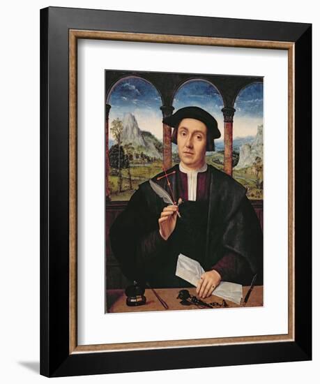 Ng 2273 Portrait of a Man, C.1510-20 (Panel)-Quentin Massys-Framed Giclee Print