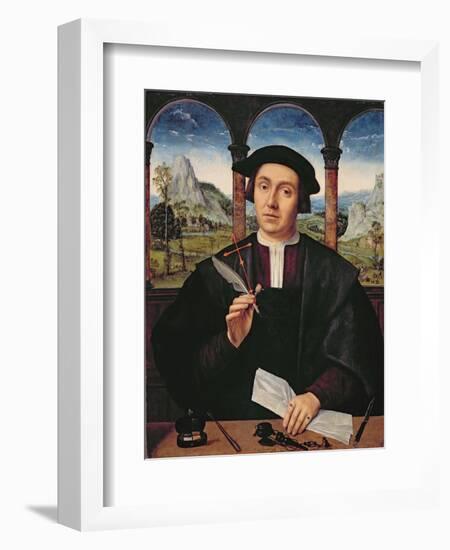 Ng 2273 Portrait of a Man, C.1510-20 (Panel)-Quentin Massys-Framed Giclee Print