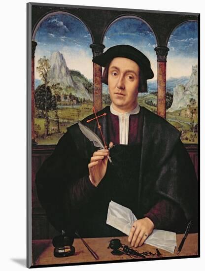 Ng 2273 Portrait of a Man, C.1510-20 (Panel)-Quentin Massys-Mounted Giclee Print