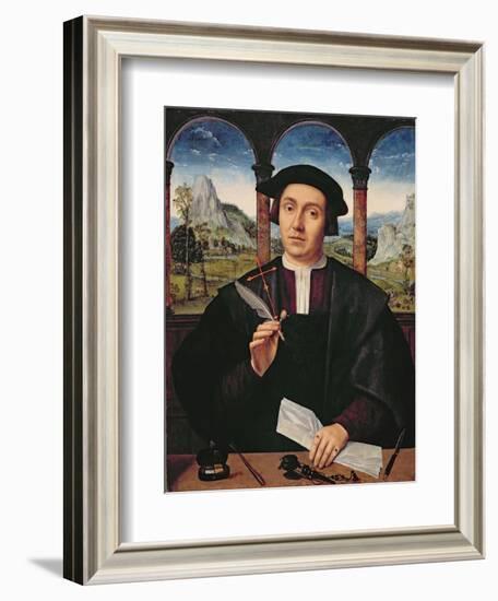 Ng 2273 Portrait of a Man, C.1510-20 (Panel)-Quentin Massys-Framed Giclee Print