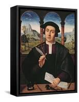 Ng 2273 Portrait of a Man, C.1510-20 (Panel)-Quentin Massys-Framed Stretched Canvas