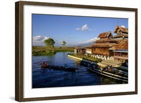 Nga Pe Chaung Teak Wood Monastery (Jumping Cat Monastery), Inle Lake, Shan State-Nathalie Cuvelier-Framed Photographic Print