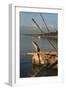 Ngalawa boat on Kenya coast at Mombasa-Charles Bowman-Framed Photographic Print