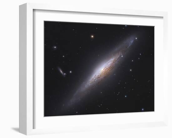 Ngc 2683, Spiral Galaxy in Lynx-null-Framed Photographic Print