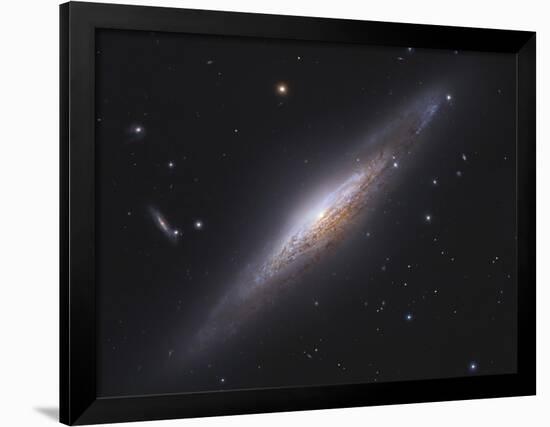 Ngc 2683, Spiral Galaxy in Lynx-null-Framed Photographic Print