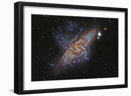 Ngc 3314, a Pair of Overlapping Spiral Galaxies-null-Framed Photographic Print