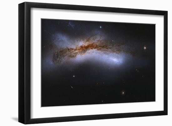 Ngc 520, a Pair of Colliding Spiral Galaxies-null-Framed Photographic Print