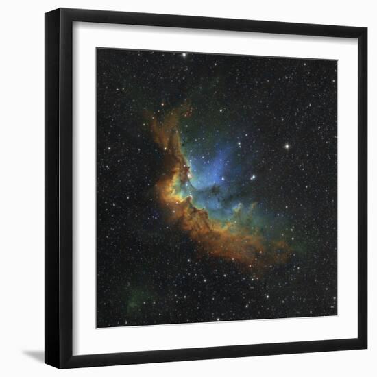 NGC 7380 in Hubble-palette Colors-Stocktrek Images-Framed Photographic Print
