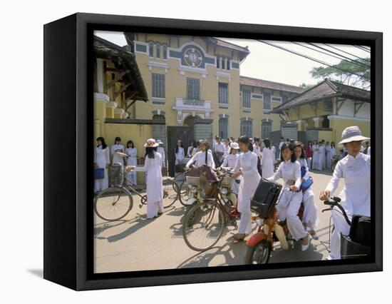 Nguen Thi Minh Khai High School, Ho Chi Minh City (Saigon), Vietnam, Indochina, Southeast Asia-Alain Evrard-Framed Stretched Canvas