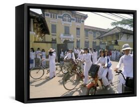 Nguen Thi Minh Khai High School, Ho Chi Minh City (Saigon), Vietnam, Indochina, Southeast Asia-Alain Evrard-Framed Stretched Canvas