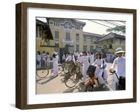 Nguen Thi Minh Khai High School, Ho Chi Minh City (Saigon), Vietnam, Indochina, Southeast Asia-Alain Evrard-Framed Photographic Print