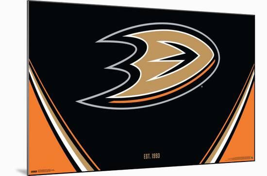 NHL Anaheim Ducks - Logo 21-Trends International-Mounted Poster