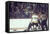 Nhl Boston Bruin Player Derek Sanderson in a Brawl Against Chicago Black Hawks-Art Rickerby-Framed Stretched Canvas