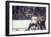 Nhl Boston Bruin Player Derek Sanderson in a Brawl Against Chicago Black Hawks-Art Rickerby-Framed Photographic Print