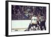 Nhl Boston Bruin Player Derek Sanderson in a Brawl Against Chicago Black Hawks-Art Rickerby-Framed Photographic Print