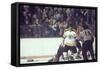 Nhl Boston Bruin Player Derek Sanderson in a Brawl Against Chicago Black Hawks-Art Rickerby-Framed Stretched Canvas