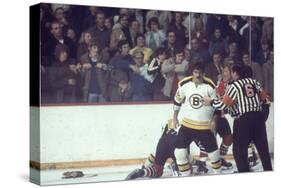 Nhl Boston Bruin Player Derek Sanderson in a Brawl Against Chicago Black Hawks-Art Rickerby-Stretched Canvas