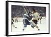 Nhl Boston Bruin Player Derek Sanderson Tripping Pittsburgh Penguin Player During Game-Art Rickerby-Framed Photographic Print