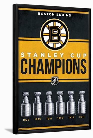 NHL Boston Bruins - Champions 23-Trends International-Framed Poster