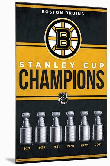 NHL Boston Bruins - Champions 23-Trends International-Mounted Poster